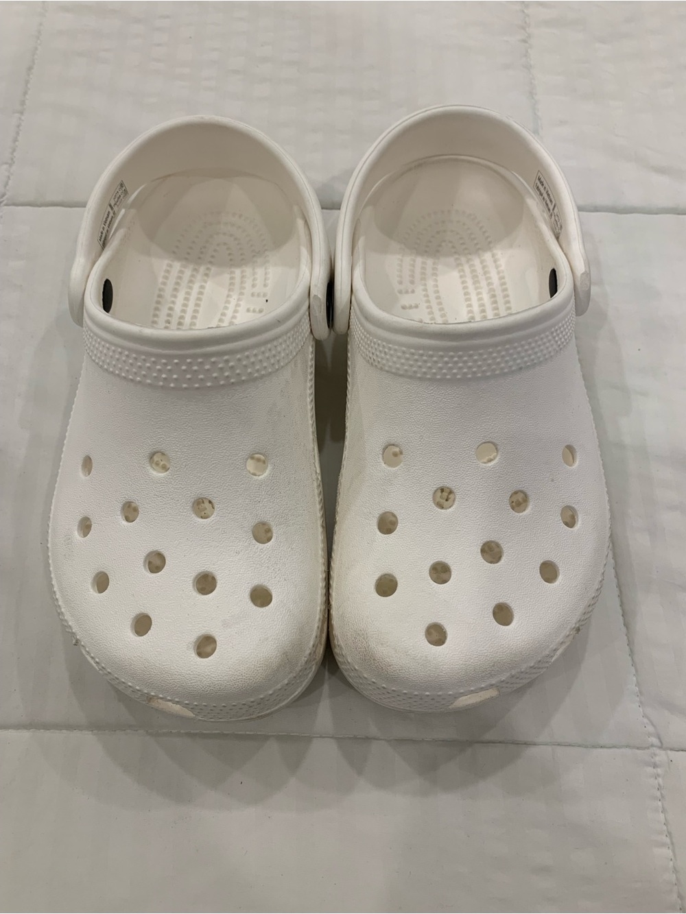 CROCS Kids White Classic Clog Sandals